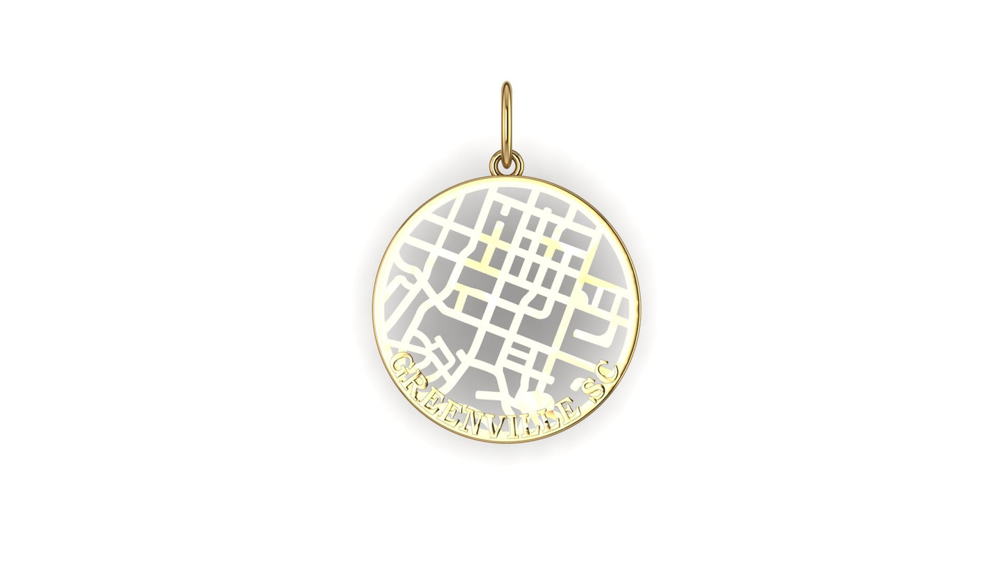 Greenville Downtown Map Charm