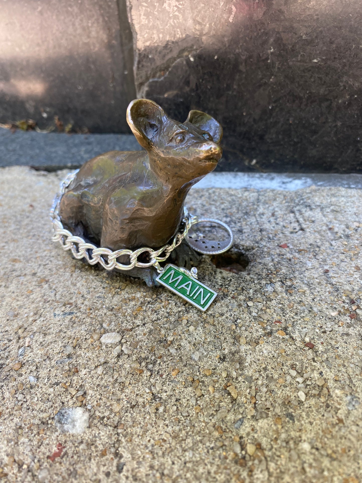 Mice On Main Sign Charm