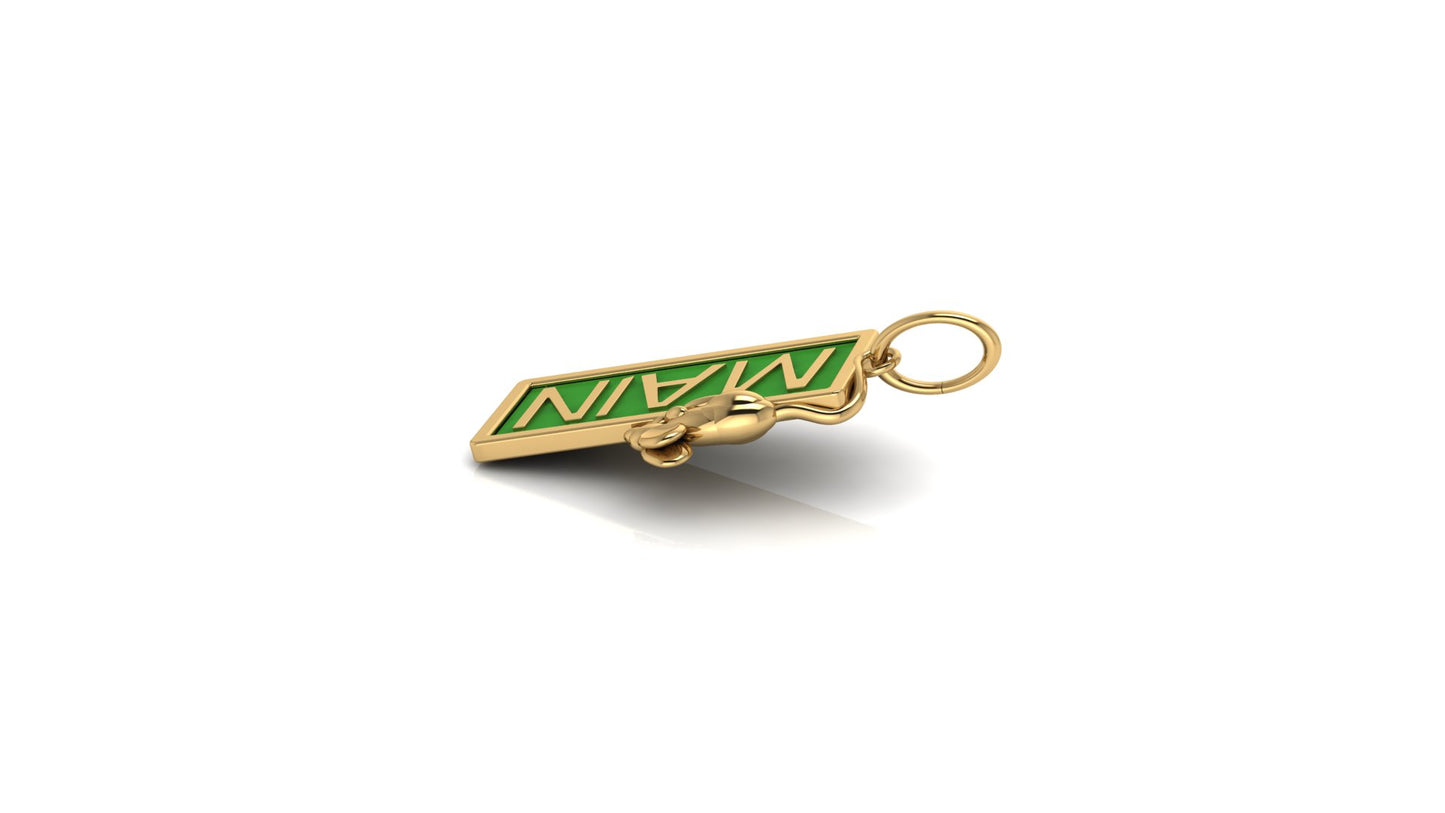 Mice On Main Sign Charm