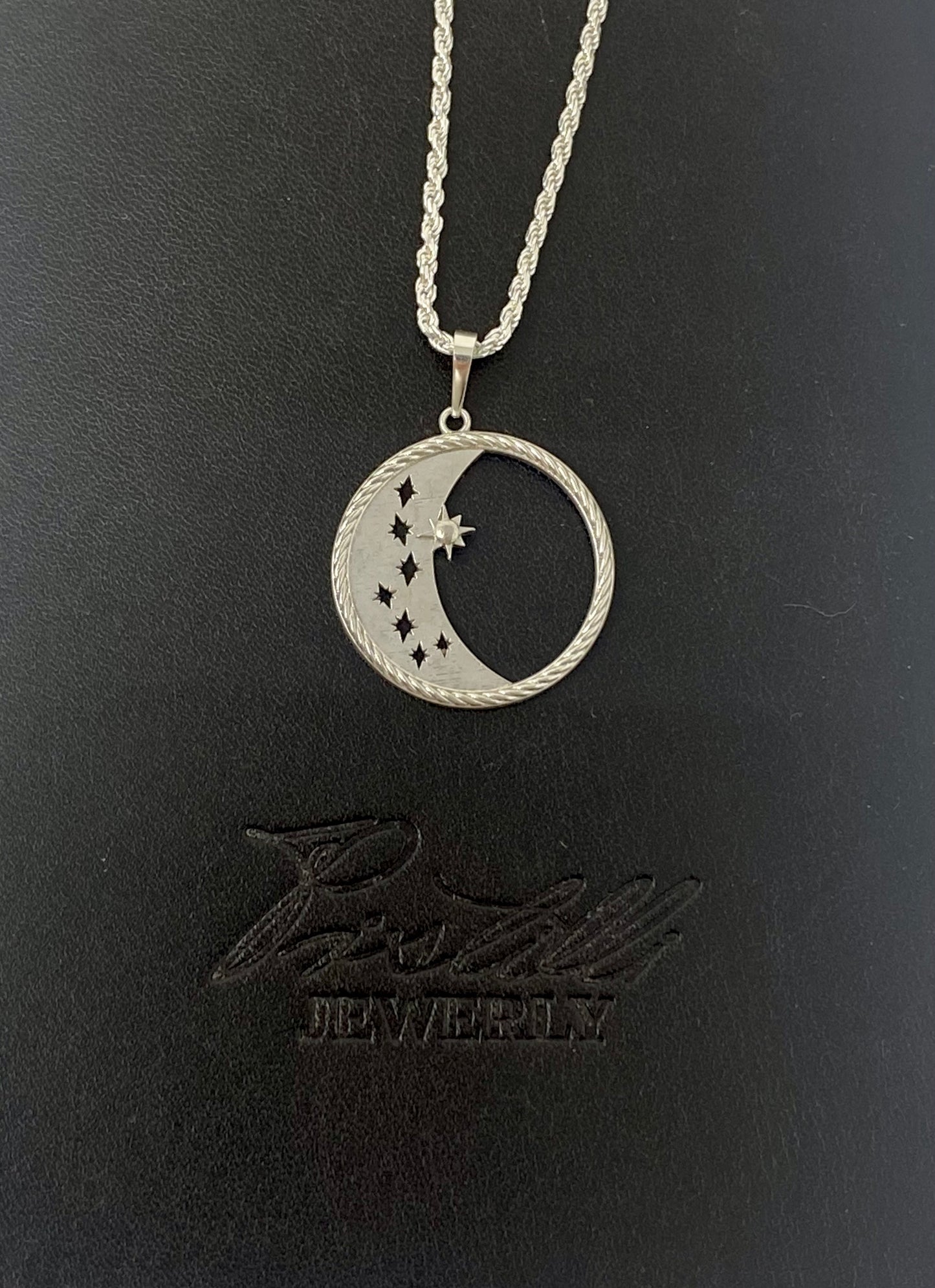 Textile Crescent Necklace