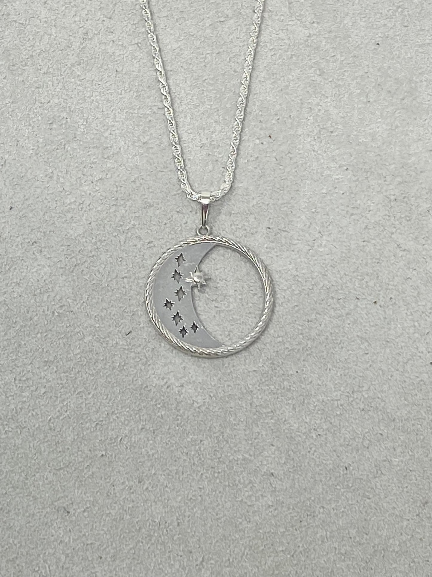 Textile Crescent Necklace