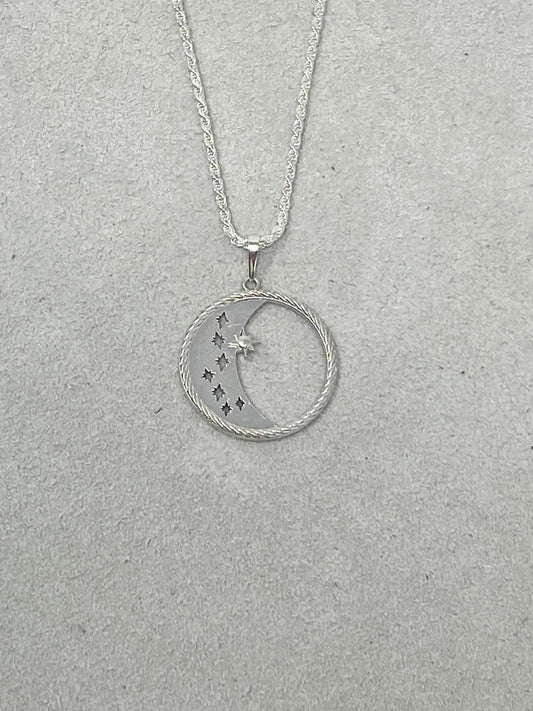 Textile Crescent Necklace