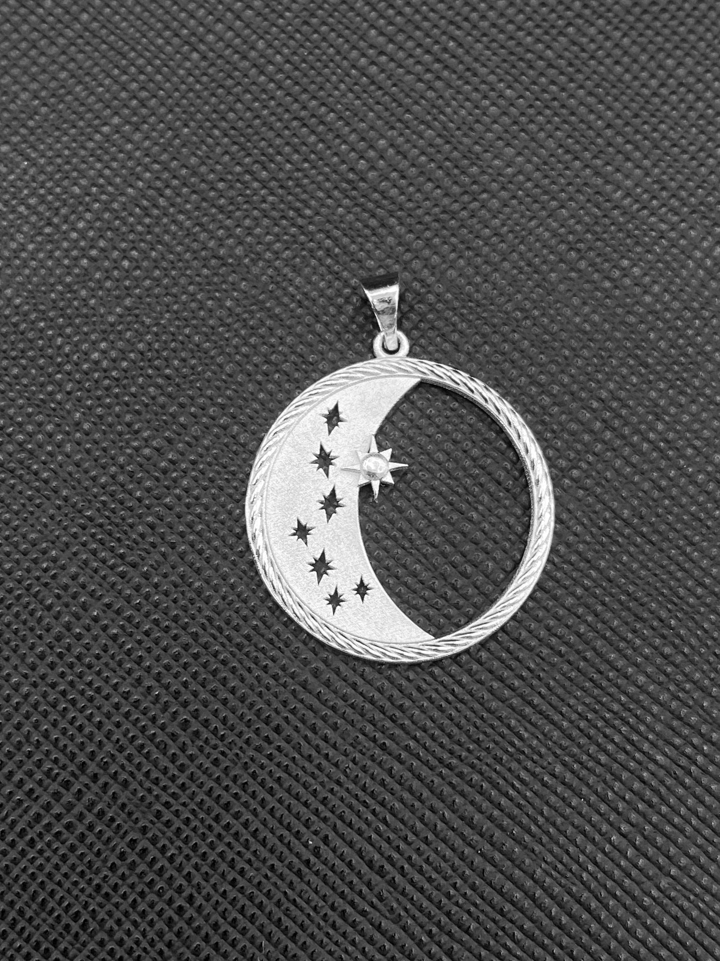Textile Crescent Necklace