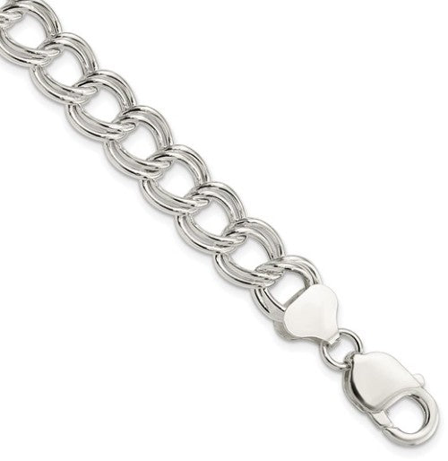 9mm Double Link Charm Bracelet